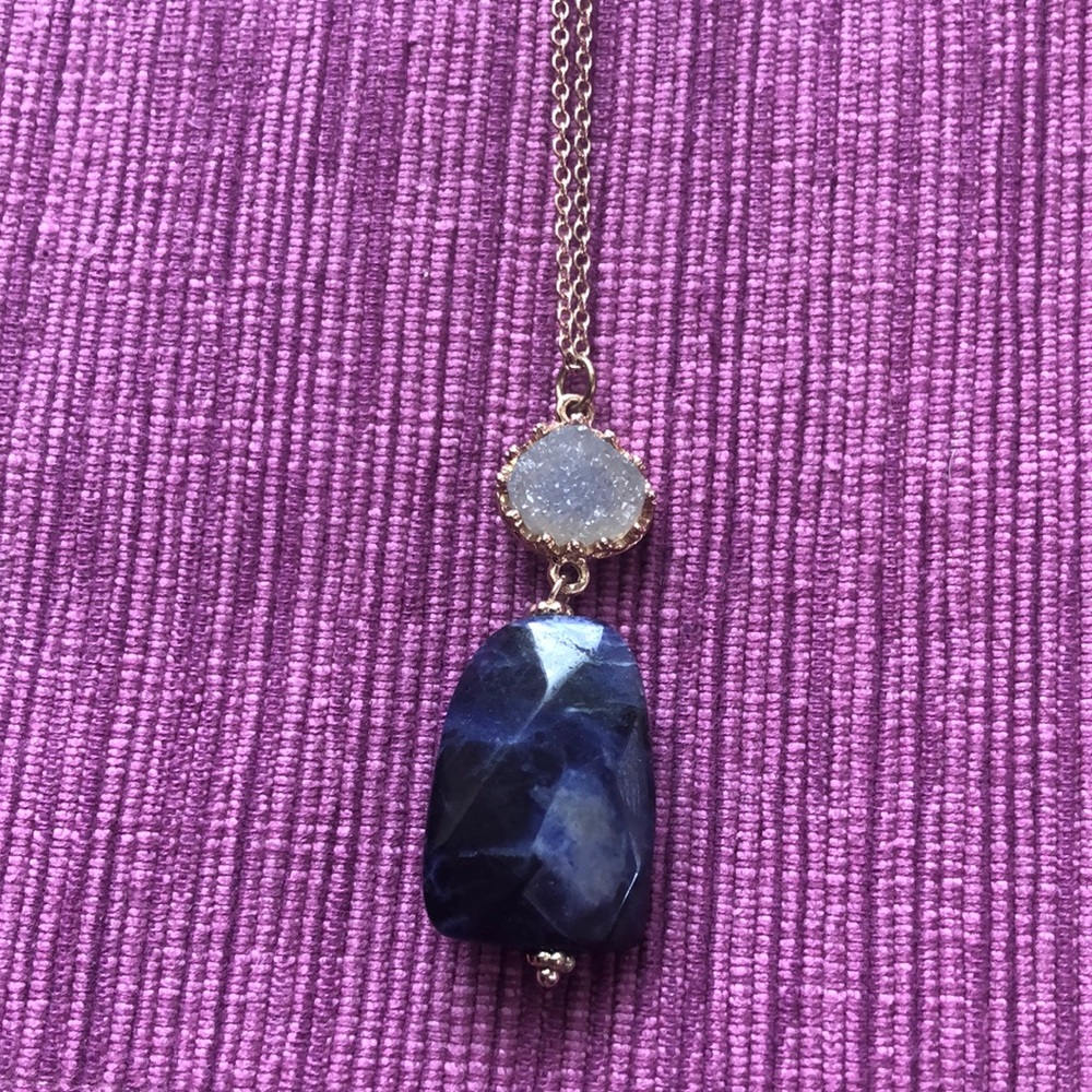 Pendant Druzy and Stone Necklace Host Pick